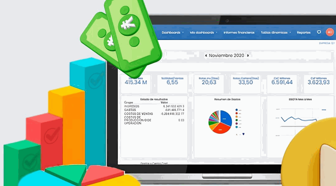 Dashboard financiero y de operaciones comerciales